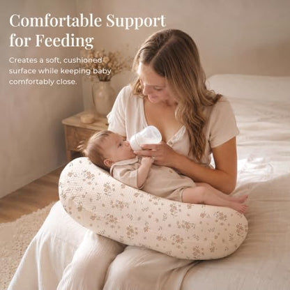 Konssy Muslin Nursing Pillow Covers, Soft Cover for Breastfeeding Pillows - color: Blossom