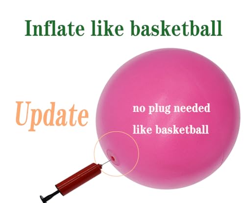 CIZEBO 6" or 8" Pilates Ball, Small Exercise Ball with Air Pump - color: Pink, size: 8 inch