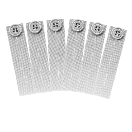 Mandala Crafts Light Gray Elastic Waist Button Extender for Pants Waistband - color: Light Gray, size: Stretchy 3.5 Inches