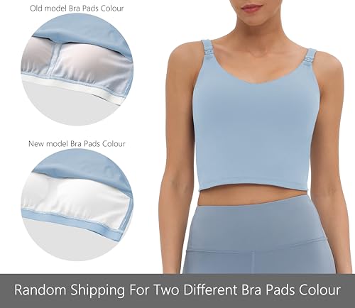 Foucome Nursing Tank Tops Longline Breastfeeding Workout Tops - color: Light Blue, size: X-Large