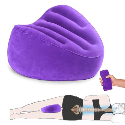 Inflatable Knee Pillow for Travel, Travel Knee Pillow for Side Sleepers
