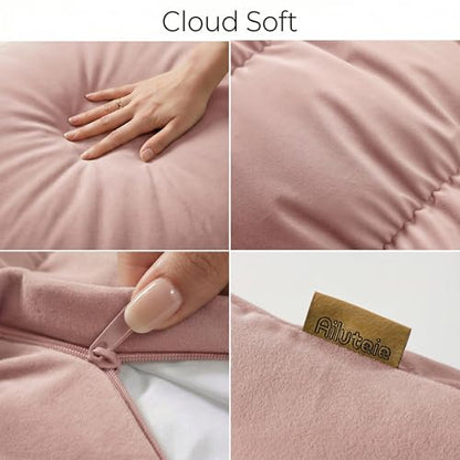 Pat. Pend. Segmented Body Pillow for Side Sleepers, 47 Inch, Pink - color: Pink, size: 47"*15.7"