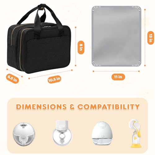 Wearable Breast Pump Travel Bag,Breastmilk Cooler Bag,Pumping Carrying Case