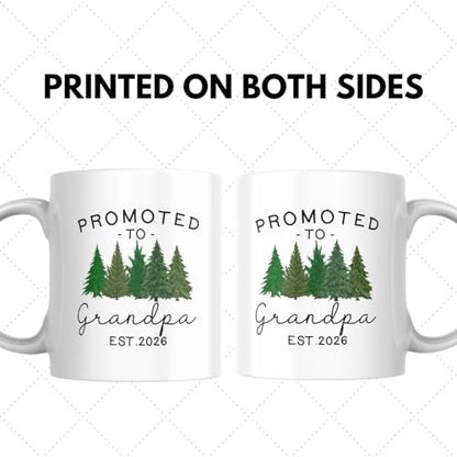 Promoted to Grandpa Mug, New Grandfather Gift, First Time Granddad