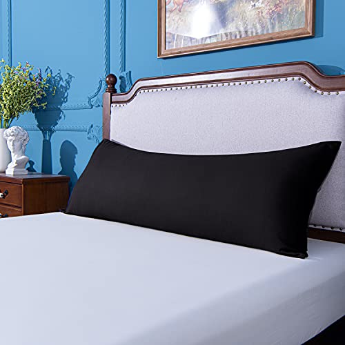 NTBAY Microfiber Body Pillowcase, 1 Pack, 20 x 54, Black - color: Black, size: Body (20" x 54")
