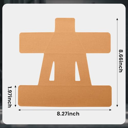 TEAWOO PreCut Kinesiology Tape for Shoulder (Beige 20 Pcs) - color: Beige