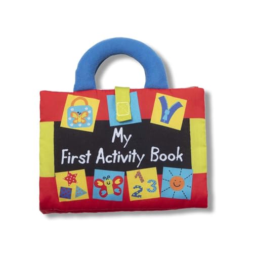 Melissa & Doug K’s Kids My First Activity Book 8-Page Soft Book for Babies and Toddlers Early Learning Developmental Plush Soft Activity for Babies and Toddlers - color: Activity Book