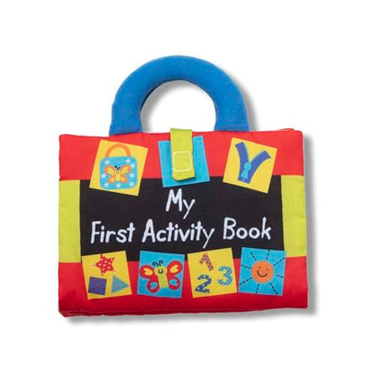 Melissa & Doug K’s Kids My First Activity Book 8-Page Soft Book for Babies and Toddlers Early Learning Developmental Plush Soft Activity for Babies and Toddlers - color: Activity Book