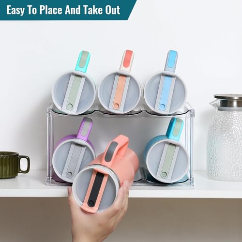 Premium Water Bottle Organizer for Stanley 40OZ & Various Bottles, Tumblers - size: 2 Tier for 6