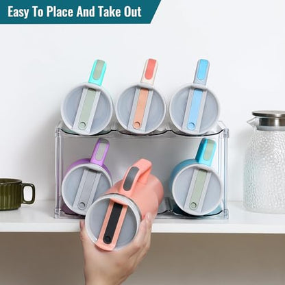 Premium Water Bottle Organizer for Stanley 40OZ & Various Bottles, Tumblers - size: 2 Tier for 6