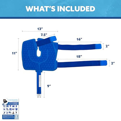 Polar Active Ice® 3 in 1 Knee, Ankle, & Elbow Therapy pad 12.5” x 10.5” with Attached Belts. Use only with The Polar Active Ice #AIS Therapy System. - style: Knee & Joint Pad