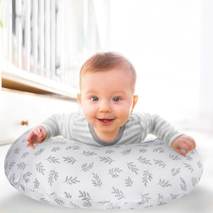 Biloban Nursing Pillow Cover 2 Pack for Boppy Pillow, Grey Leaf - color: Grey Leaf