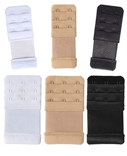 SAMGU Women's Bra Extenders 2 Hook/3 Hook/4 Hook/5 Hook/6 Hook Soft Stretchy - color: 2 Hook/ 3 Hook, 3/4" Spacing