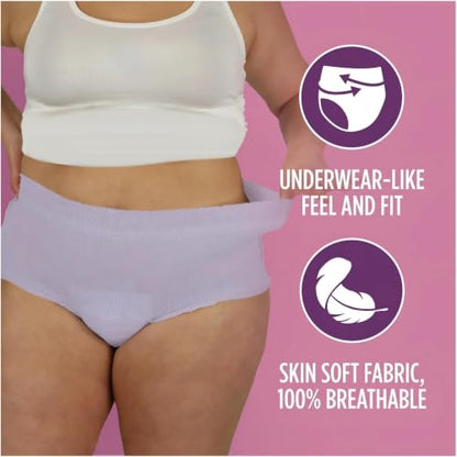Assurance Women’s Disposable Incontinence & Postpartum Underwear – Large, Maximum Absorbency, 19 Count TM-0027