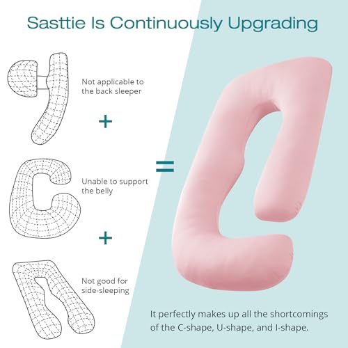 Cooling Pregnancy Pillows for Sleeping, 65'' Full Body Pillow, Light Pink - color: Light Pink, size: 65 Inch