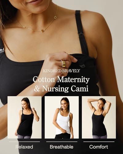 Kindred Bravely Cotton Maternity & Nursing Cami, Amazon Exclusive, 2pk - size: Medium