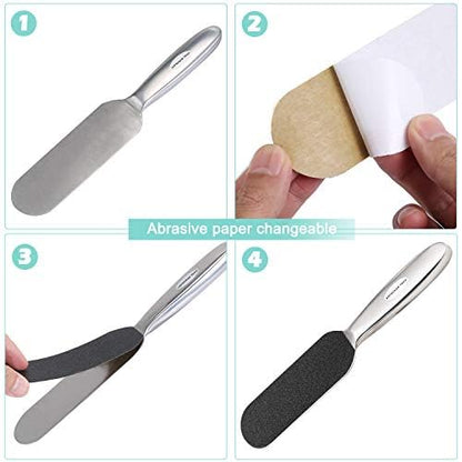 Professional Stainless Steel Pedi File Refill, Replacement Pads 80 Grit - size: 80 Grit