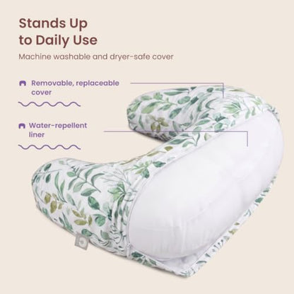 Boppy Nursing Pillow, Safe Ergonomic Breastfeeding & Baby Feeding Support - color: Green Sage Leaf