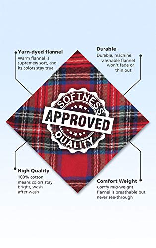 PajamaGram Long Flannel Nightgown - Women Nightgown, Plaid - color: Red, size: X-Small