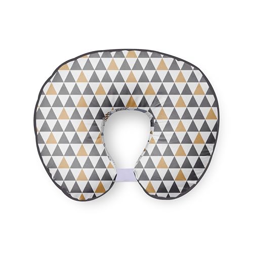 Bacati Woodlands Grey/Beige Neutral Cotton Nursing Pillow Cover, Beige/Grey
