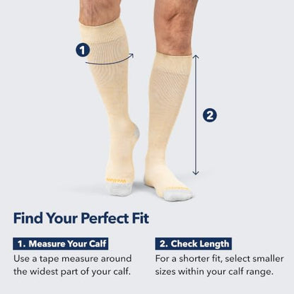 Wellow Knee High Compression Socks for Men & Women, 18–25 mmHg - color: Black - Twist, size: Medium