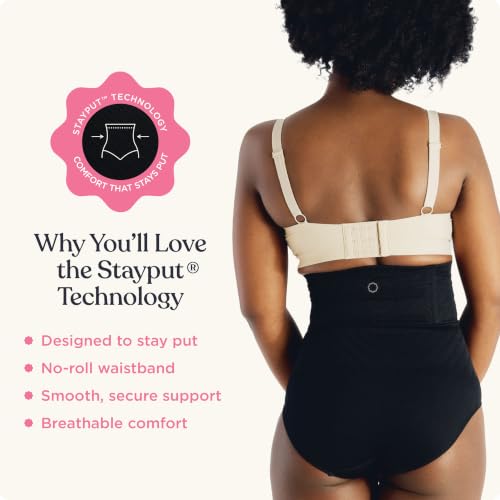 Belly Bandit C-Section Recovery High-Waisted Underwear - color: Black, size: Small