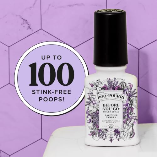 Poo~Pourri Lavender Vanilla, Lavender + Vanilla + Citrus, Before-You-Go Toilet Spray, 2 Oz - size: 2 Fl Oz (Pack of 1)