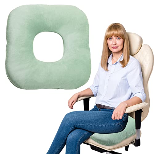 Donut Pillow for Tailbone Pain, Hemorrhoid Pillow (Moss Green) - color: Moss Green