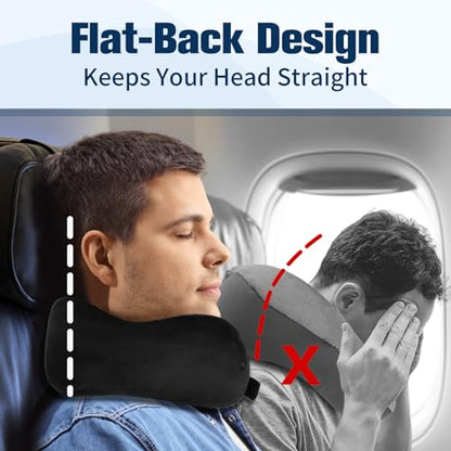 Cirorld Neck Pillow for Traveling, Travel Pillows for Airplanes Black - color: Black