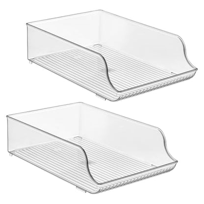 iDesign Plastic Water Bottle Organizer, Clear, 2-Pack - style: Pack of 2