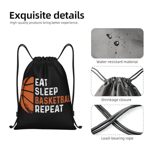 Gianlaima Drawstring Backpack Gym draw string bag For Men Women - color: Black10