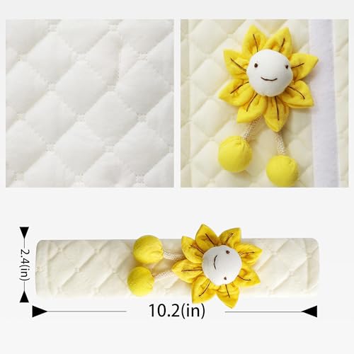 Amooca 2-Pack Braid Pattern Seat Belt Covers Shoulder Pads for Car & Bag - color: Yellow Sunflower