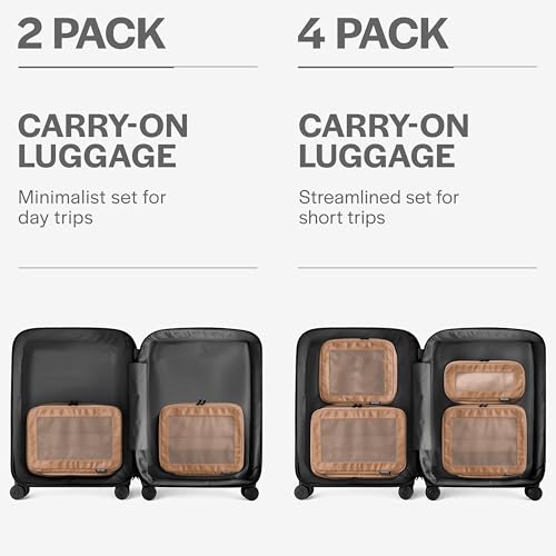 Aerotrunk Compression Packing Cubes for Travel, 2-Pack, Mocha - color: Mocha, size: 2-Pack