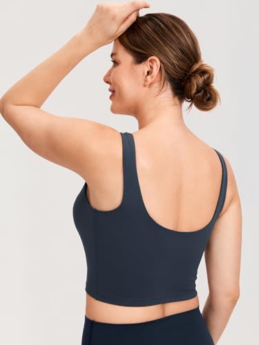 MOMANDA Longline Sports Nursing Bras - color: Twilight Blue, size: Large