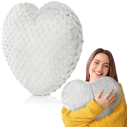Briwooody Weighted Pillow Glass Bead Calming Body Pillows, White - color: White