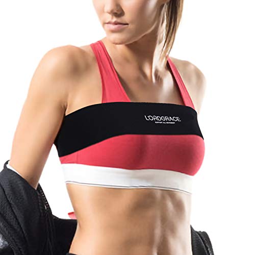 Breast Support Band, No-Bounce, Adjustable Extra Sports Bra Strap, Stabilizer Band - color: Black, size: Large-X-Large