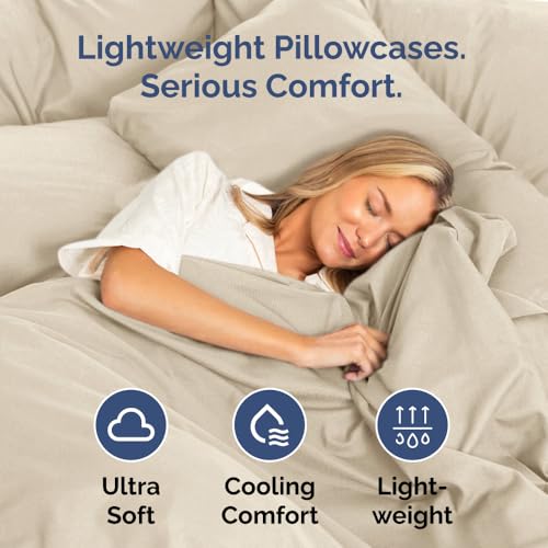King Standard Pillow Cases Set of 2 - Ultra Soft Pillowcase Covers - Wheat - color: 11 - Wheat, size: King Standard