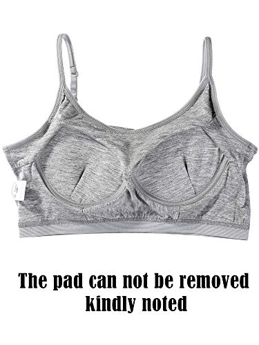 Blulu 3/6/12 Pack Camisole Bra Wireless Bralette - color: Simple Color, size: Large