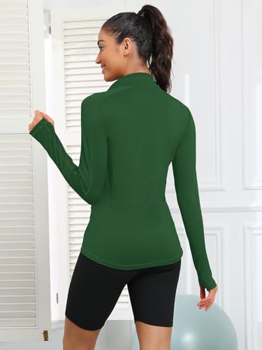 VUTRU Women's Workout Yoga Jacket Full Zip Running Athletic Track Jacket - color: A-green, size: X-Small