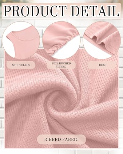 Riyiper 3 Pack Women's Maternity Tank Tops - color: White, Light Blue, Pink, size: Large