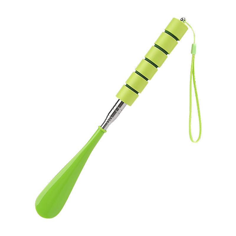 Telescoping Long Handle Shoe Horn, Stainless Steel Shoehorn, 1 Pack - color: Green
