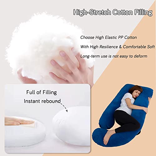 60 Inch Pregnancy Pillows for Sleeping (Blue) - color: Blue