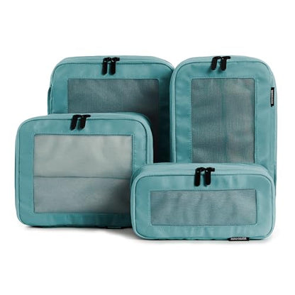 Aerotrunk Compression Packing Cubes for Travel, 4-Pack, Teal - color: Teal, size: 4-Pack