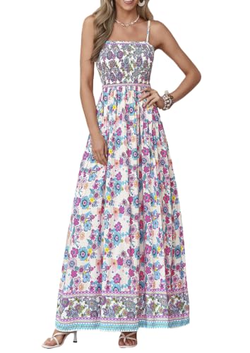 PRETTYGARDEN Summer Dresses for Women 2026 Beach Sun Dress - color: Pink, size: Medium
