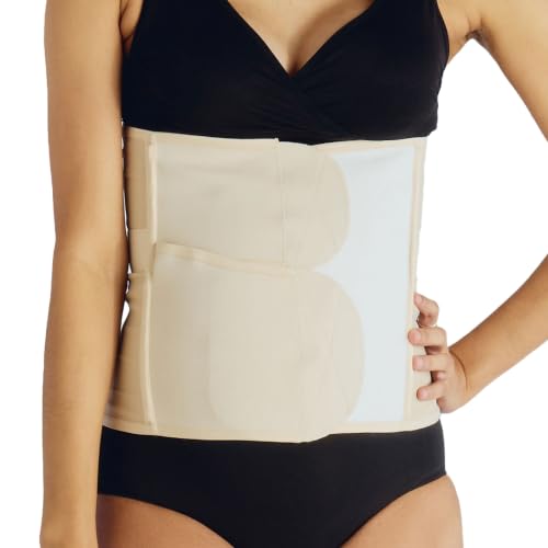 Belly Bandit Luxe Postpartum Adjustable Compression Belly Wrap - color: Nude, size: Small