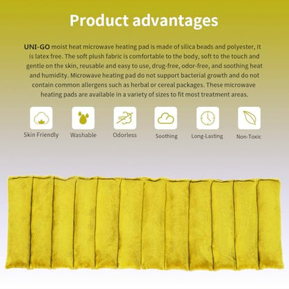 UNI-GO Silica Beads Microwave Heating Pad, Olive Green, 7"x21" - color: Olive Green-7"x21"