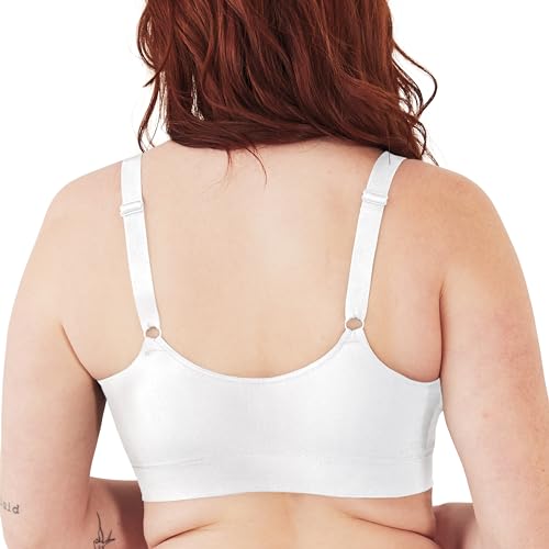 Bali Women's Modern Seamless Bralette, Pullover Wireless Bralette with Adjustable Straps - color: White, size: Small