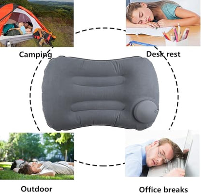Inflatable Camping Pillow, Ultralight Travel Air Pillows for Camping (Grey) - color: 1 X Grey