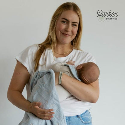 Parker Baby Co. Soft Muslin Baby Swaddle Blankets, 3 Pack - Cloud Set - color: Cloud
