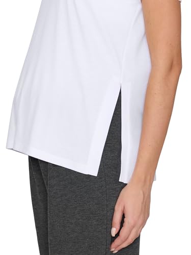Women's Maternity Shirts, Crew Neck Maternity Top Short Sleeve - color: White, size: Small
